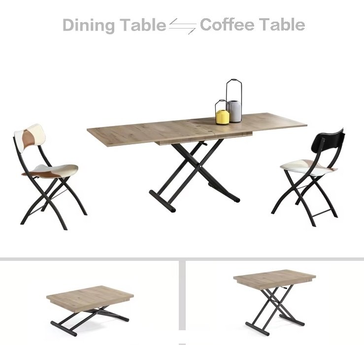 Coffee Transforming Long & Narrow Dining table set